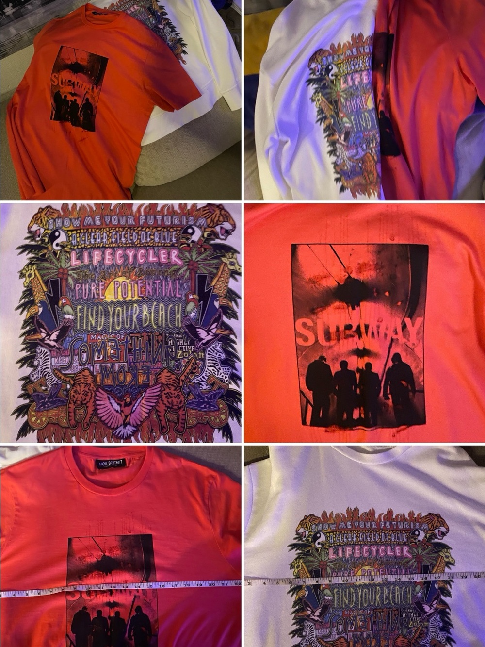 NEIL BARRETTxJODY PAULSEN SWEATSHIRT & CORAL Tee-DEAL-OVER $850 RETAIL VALUE